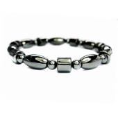 Magnet Clasp - 18cm Hematite Stone Beaded Bracelet